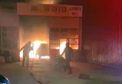 Tekirdağ'da tamirhane yangını; 6 otomobil kullanılamaz hale geldi