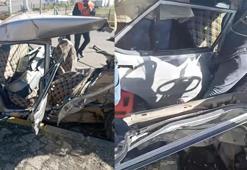 Kars'ta zırhlı araç ile otomobil çarpıştı; 2'si polis 6 yaralı