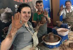 Derik’te öğrenciler, eğitim programıyla çömlekçilik ile tanıştı