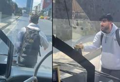 Şişli'de durak harici otobüse binmek istedi; şoför kapıyı açmayınca yolu kesti