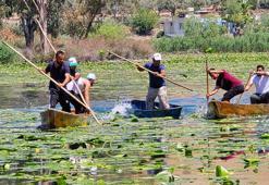 Gölbaşı Gölü'nde temizlik yapıldı, yarışma düzenlendi