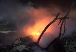 Silivri'de hurdalık alanda çıkan yangın söndürüldü