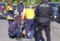 Sarıyer’de ciple çarpışan motosikletli kurye ağır yaralandı