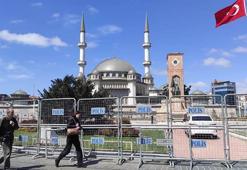 Taksim'de 1 Mayıs hazırlıkları sürüyor
