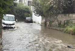 Bodrum’da sağanak etkili oldu; sel suları nedeniyle denizin rengi kahverengine döndü