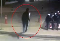 Polisi görünce kaçan firari hükümlünün yakalandığı anlar kamerada