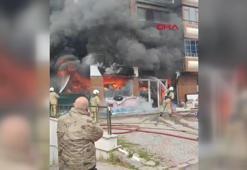 Pendik'te iş yerinde çıkan yangın söndürüldü