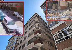 Bahçelievler'de 4 katlı binanın balkonu çöktü