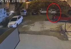 4 otomobili yaktı; o anlar kamerada