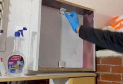 Kaçak tütünleri duvara gizlemiş