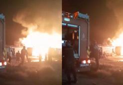 Silivri'de 15 baraka alev alev yandı