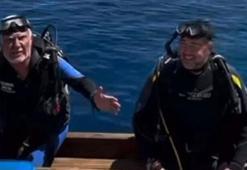 Son sünger avcısı ‘Aksona Mehmet’, denize ilk girişinin 60'ıncı yılını Ata Demirer ile dalış yaparak kutladı