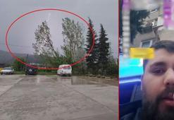 Cep telefonuyla canlı yayında oyun oynarken yıldırım düştü; o anlar kameraya yansıdı