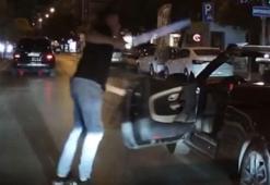 Trafikte tartıştı, kılıftan döner bıçağı çıkardı; o anlar kamerada