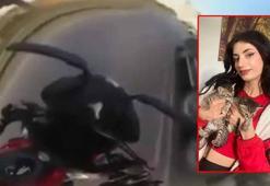Motosiklet sürücüsü Saniye'nin öldüğü kaza kamerada