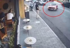 Beşiktaş'ta vale teslim aldığı klasik araçla kaza yaptı