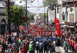 İstanbul'da binlerce kişi Gazze için yürüdü