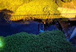 Maltepe’de otomobil gölete uçtu; sürücü kurtarılarak hastaneye kaldırıldı