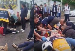 Öğrenci servis minibüsü, TIR’a çarptı: 9 yaralı