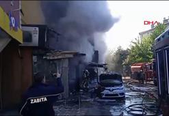 Ümraniye'de hediyelik eşya dükkanında çıkan yangın söndürüldü