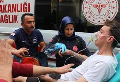 'Korku evi'nde testere tamiri sırasında çıkan yangında 3 kişi yaralandı