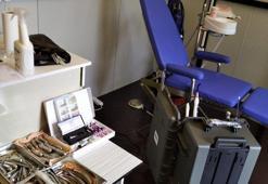 Diş tedavisi yapıldığı belirlenen konteyner mühürlendi