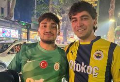 Şampiyonluk kutlamalarına katılan Fenerbahçe taraftarını, sarılarak teselli etti