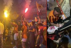 Aydın’da Galatasaray’ın şampiyonluğu kutlandı: Coşkulu bir aile bebeklerini yolun ortasında unuttu