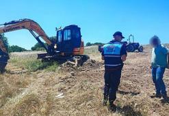 Aydın'da Hazine arazisinde kaçak kazıya 4 gözaltı