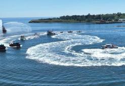 Marmaraereğlisi'nde 19 Mayıs, denizde yapılan etkinlikte kutlandı