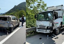 Kamyonet cipe arkadan çarptı; 2 yaralı