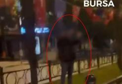 Türk bayrağını yakmaya çalıştığı öne sürülen şüpheli, kadın tepki gösterince kaçtı