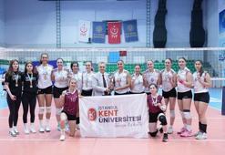 İstanbul Kent Üniversitesi voleybol kadın takımı şampiyonluk elde etti