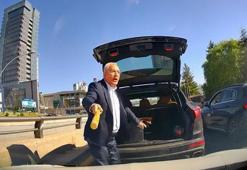 Trafikte tartıştığı sürücünün üzerine beyzbol sopasıyla yürüdü; o anlar kamerada