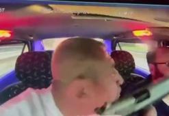 Taksiciyi silahla tehdit eden şüpheli tutuklandı; olay anı kamerada