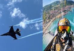 SoloTürk, Ordu'da gerçekleştirdiği gösteri uçuşunun uçak içi görüntülerini paylaştı