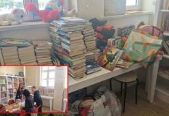 Ortaokul öğrencilerinden depremzede kardeşlerine kitap bağışı