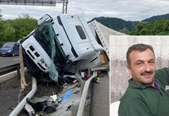 TIR'ın devrildiği kazada şoförün sol kolu koptu