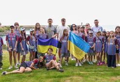 Ukraynalı savaş mağduru çocuklar, Trabzonspor’un Ukraynalı futbolcularıyla bir araya geldi