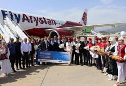 Gazipaşa-Alanya Havalimanı, FlyArsytan'ın ilk uçuşunu karşıladı