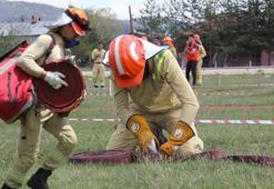 Orman Bölge Müdürlüğü ekiplerinin yangın söndürme yarışması heyecanı