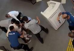 Bankada şube müdürüne bıçak çeken şüpheli suçüstü yakalandı