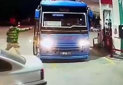 Hatlarına dahil edilen özel halk otobüslerine taş, sopa ve tabancayla saldırdılar; o anlar kamerada