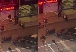 Sultangazi'de kaldırımda hareketsiz yatan adamı dubayla uyandırmaya çalıştı