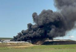 Tekirdağ'da geri dönüşüm tesisi deposunda yangın