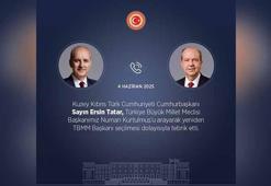 TBMM Başkanı Kurtulmuş, KKTC Cumhurbaşkanı Tatar ile görüştü