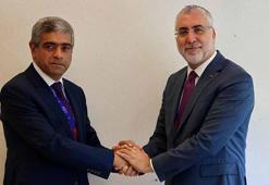 Bakan Işıkhan, Azerbaycan Çalışma ve Halkın Sosyal Koruması Bakanı Aliyev ile görüştü