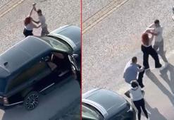 Trafikte 'döner bıçaklı' kavga kamerada