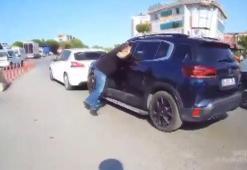 Ataşehir'de trafikte yol verme kavgası; hamile eşinin yanında saldırdı