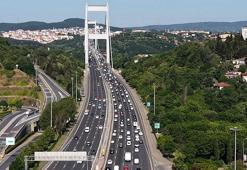 İstanbul'da bayram trafiği havadan görüntülendi